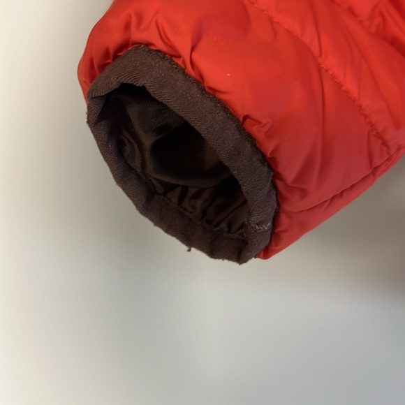 Gymboree Hooded Orange & Brown Puffer Jacket Coat, Baby Boy Size 12-24 months - Picture 3 of 7